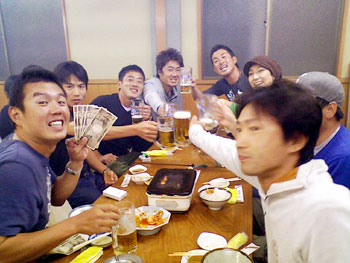 今年のキャディ忘年会。明月館(宮崎県宮崎市)にて。